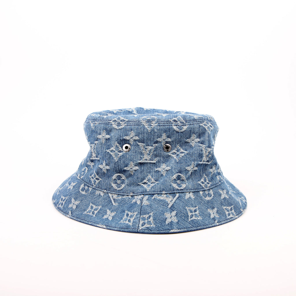 Denim Monogram Bucket Hat Medium Blue