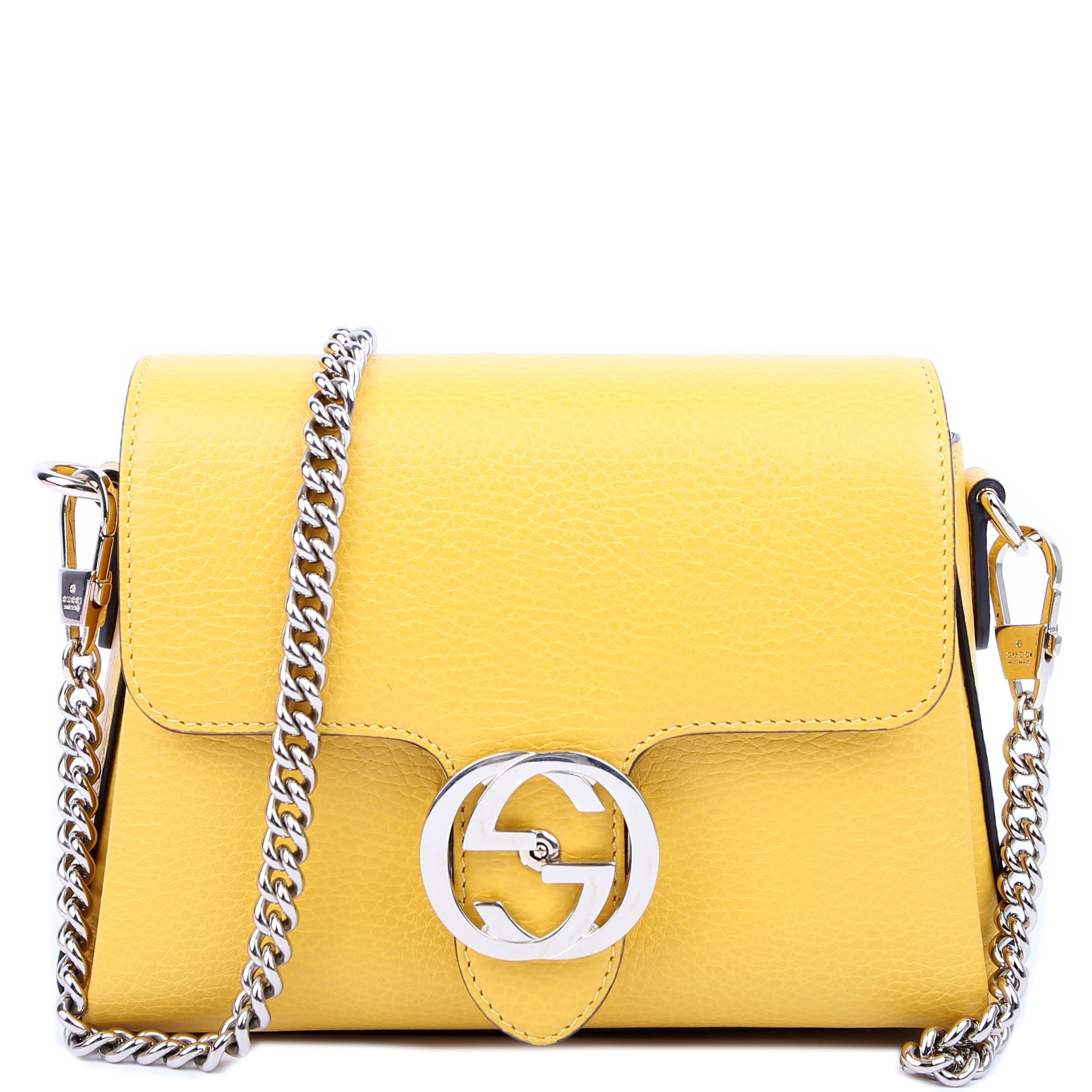 Gucci 607720 Interlocking Small Crossbody Yellow