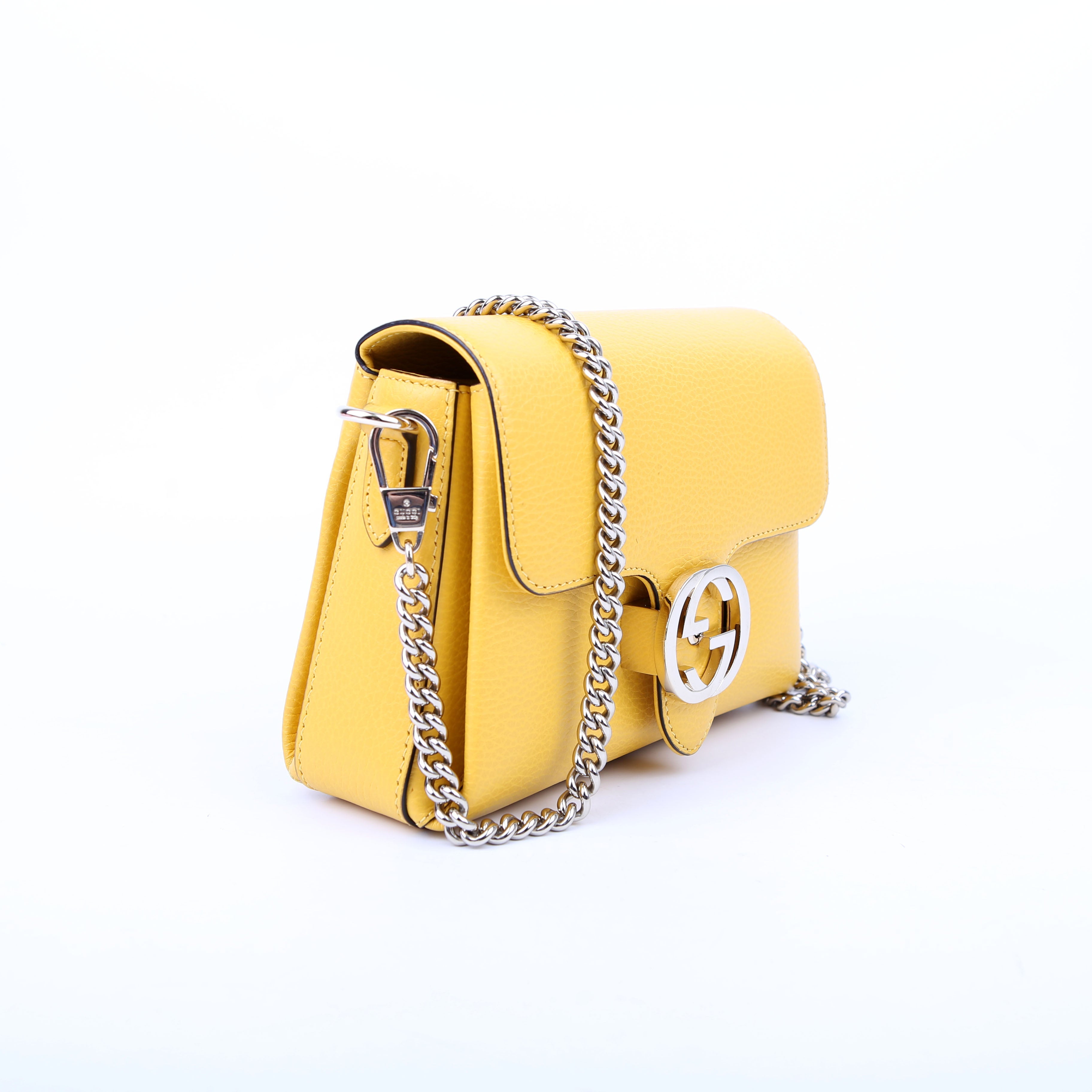 Gucci 607720 Interlocking Small Crossbody Yellow