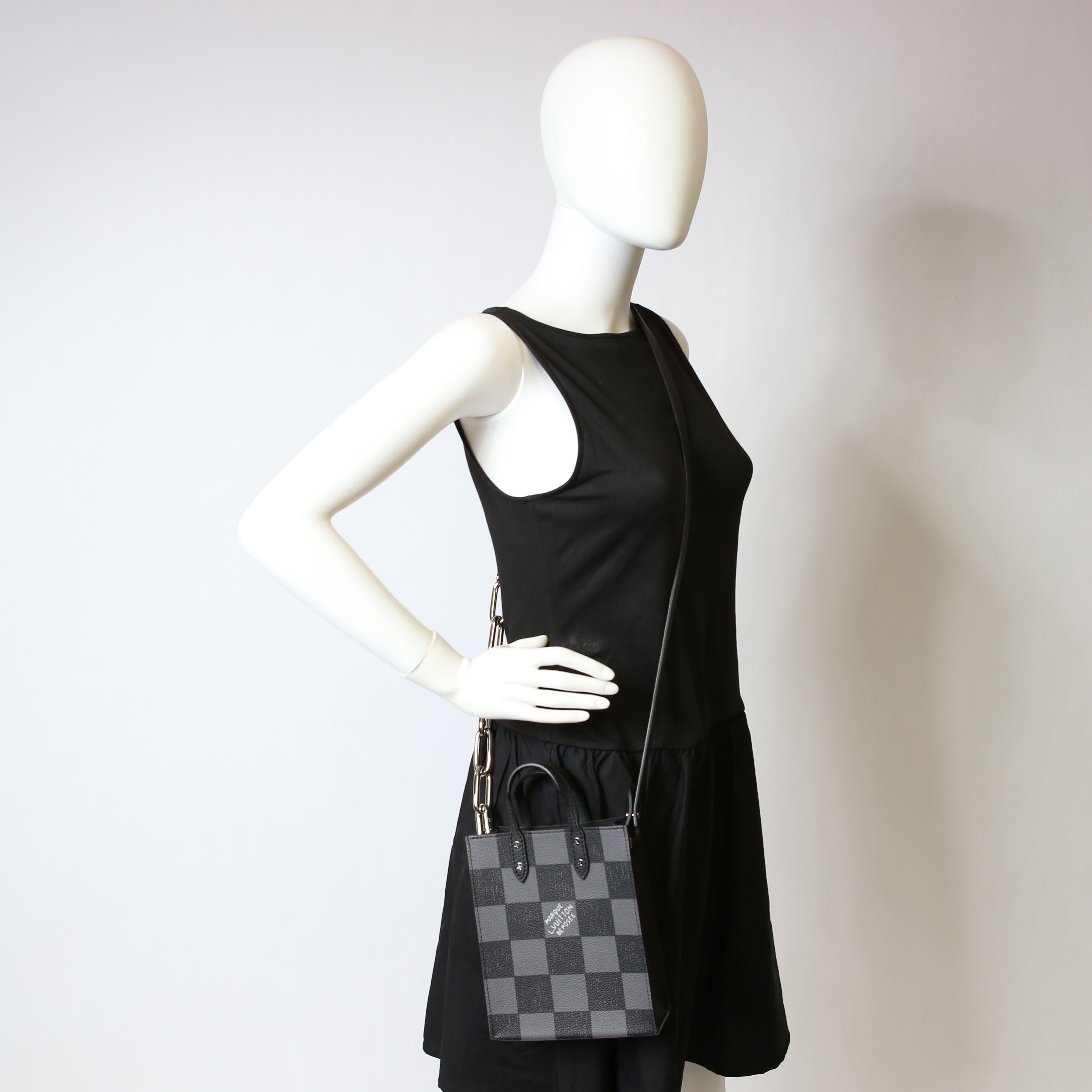 Sac Plat XS Abloh Checkers Black