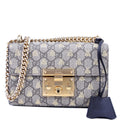 409487 Padlock GG Supreme Bee Small Tan/Black
