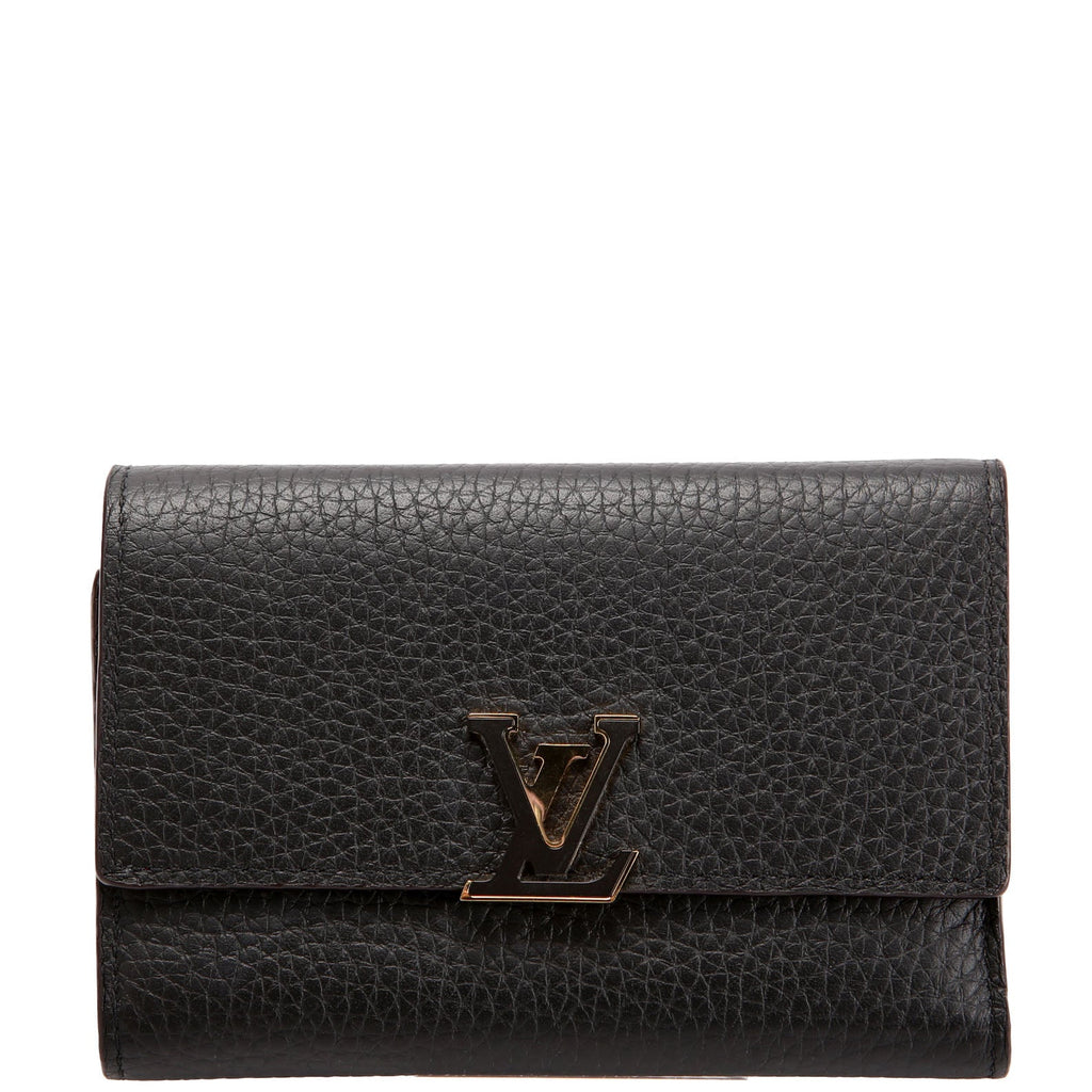 Capucines Wallet Compact Black/Pink