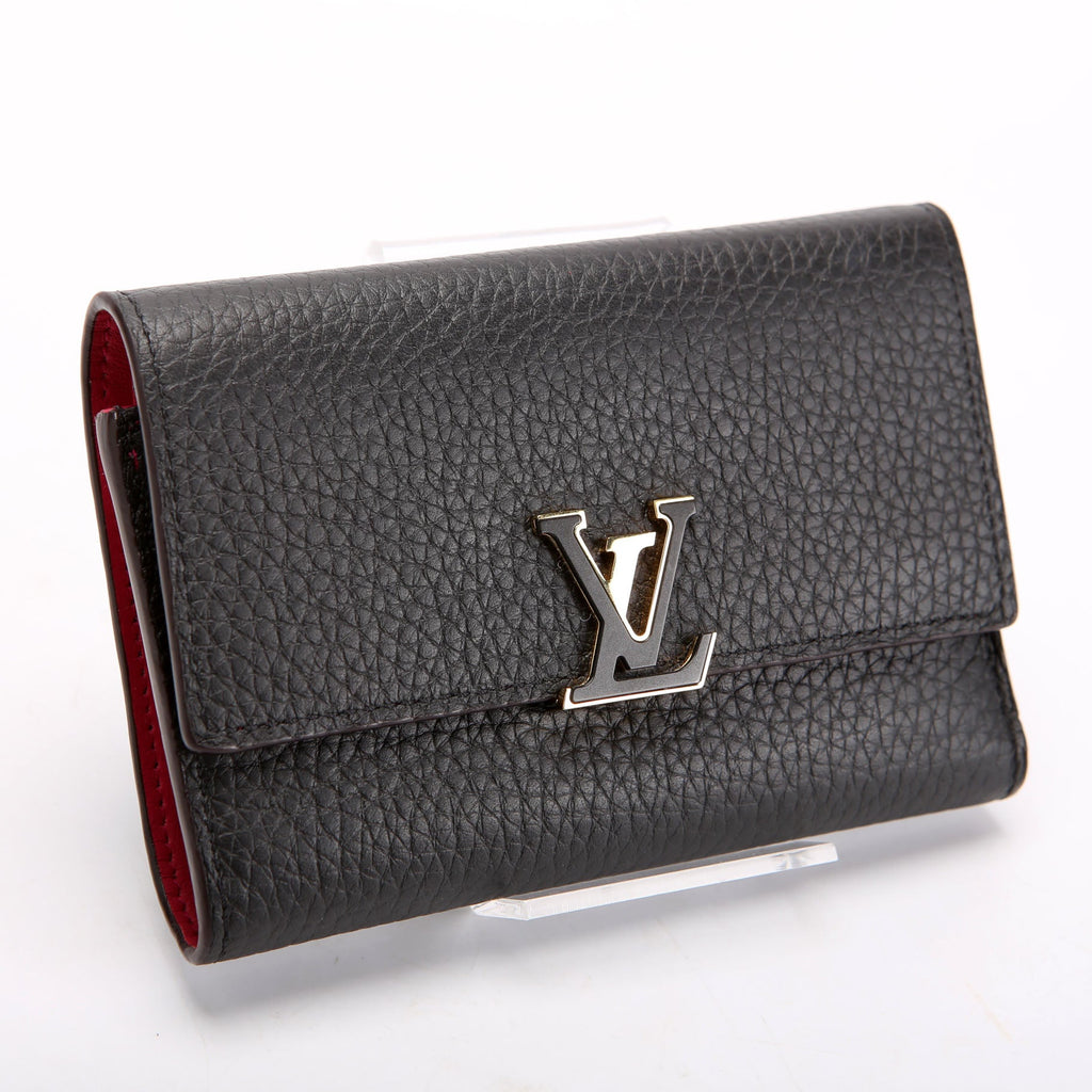 Capucines Wallet Compact Black/Pink