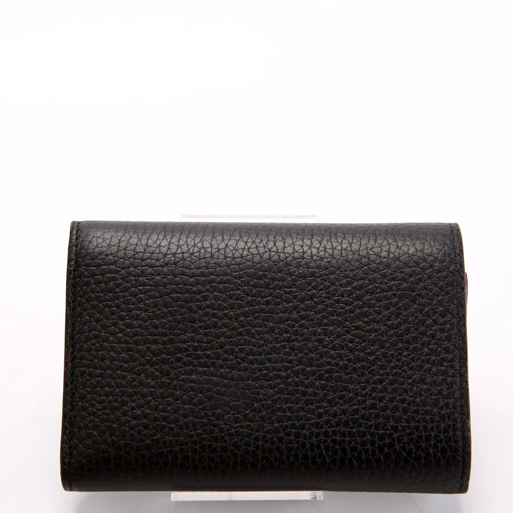 Capucines Wallet Compact Black/Pink