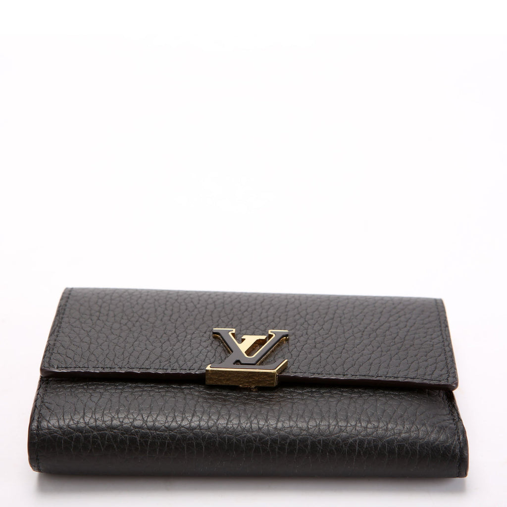Capucines Wallet Compact Black/Pink