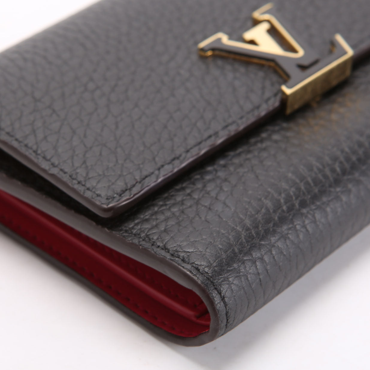 Capucines Wallet Compact Black/Pink