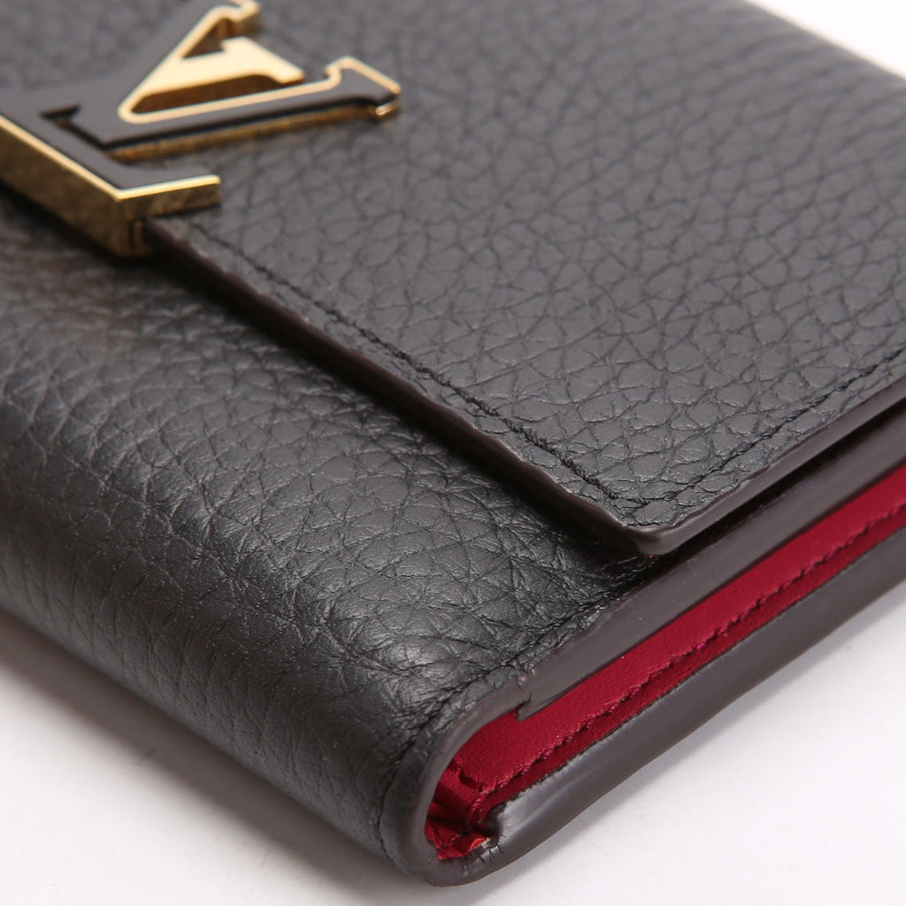 Capucines Wallet Compact Black/Pink