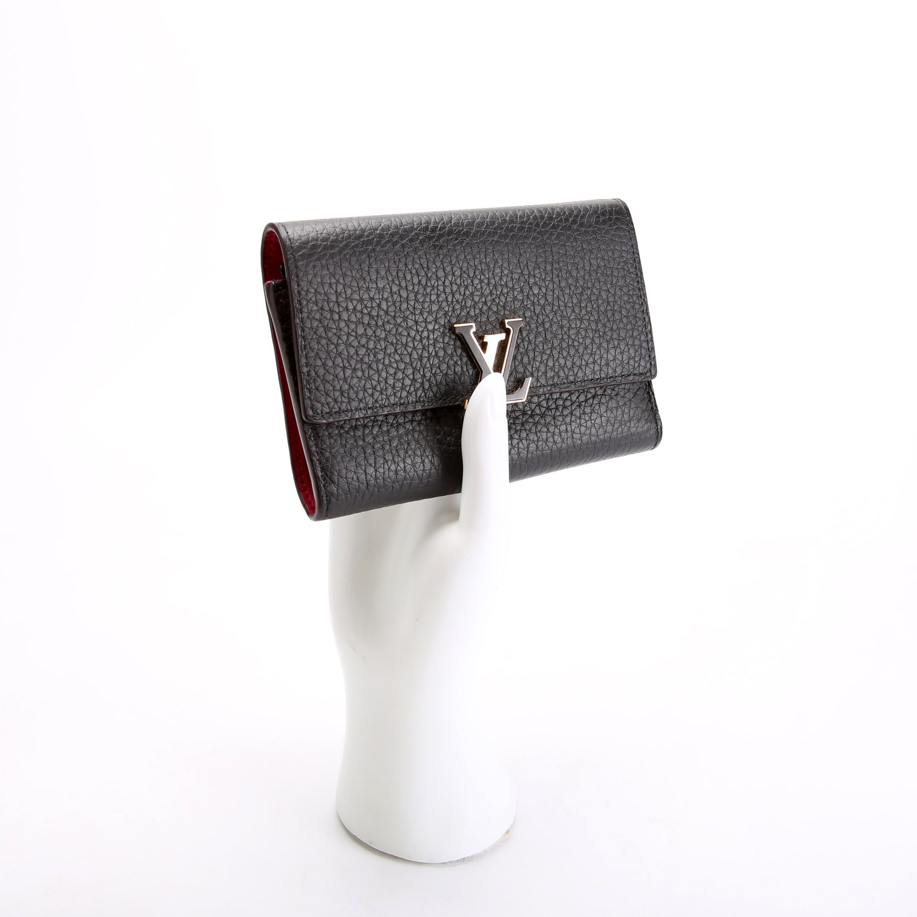 Capucines Wallet Compact Black/Pink