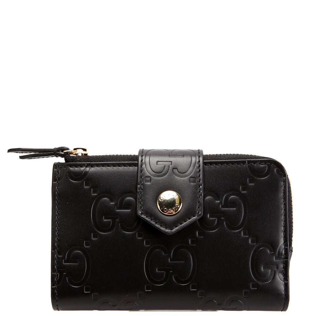 790131 Jumbo GG Leather Medium Bifold Wallet Black