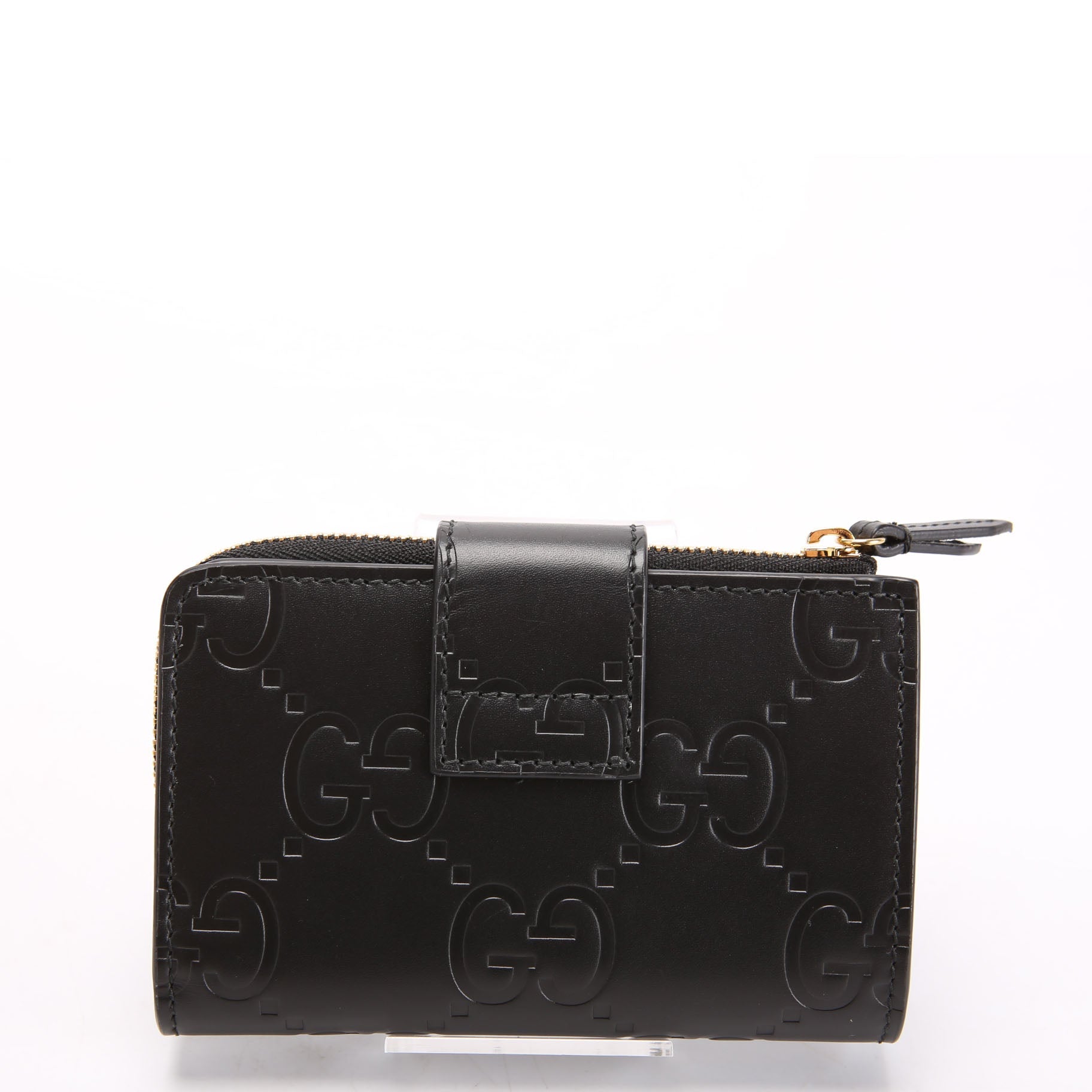 790131 Jumbo GG Leather Medium Bifold Wallet Black