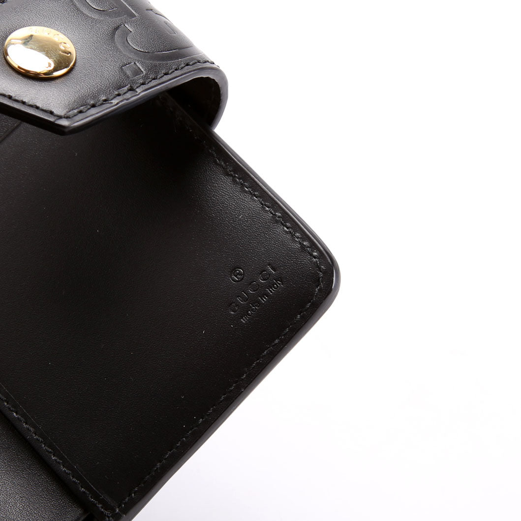 790131 Jumbo GG Leather Medium Bifold Wallet Black