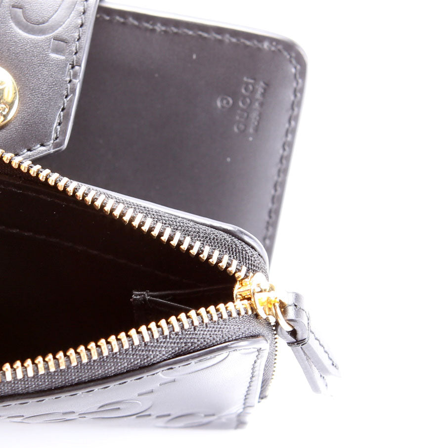 790131 Jumbo GG Leather Medium Bifold Wallet Black