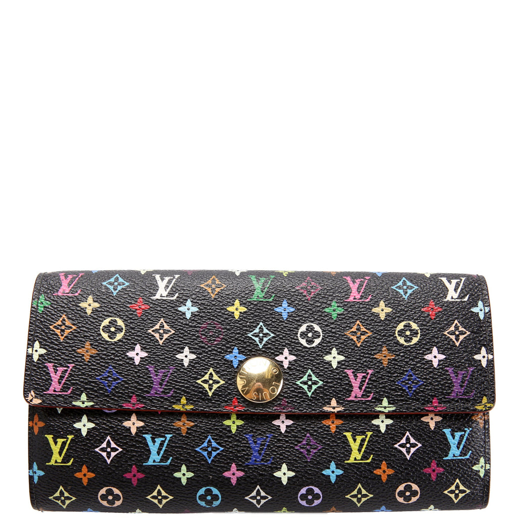 Sarah Wallet Multicolor Monogram Black