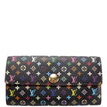 Sarah Wallet Multicolor Monogram Black
