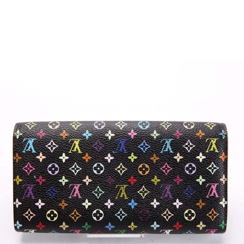 Sarah Wallet Multicolor Monogram Black