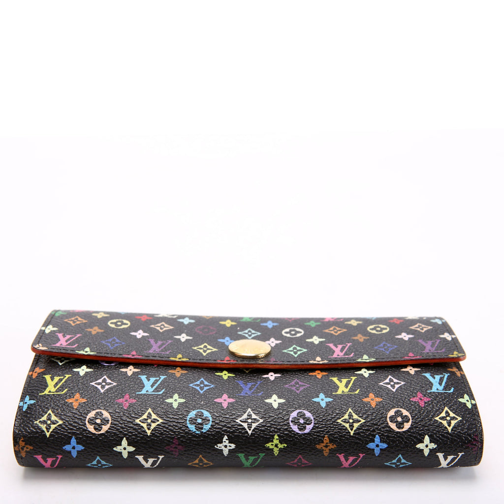 Sarah Wallet Multicolor Monogram Black