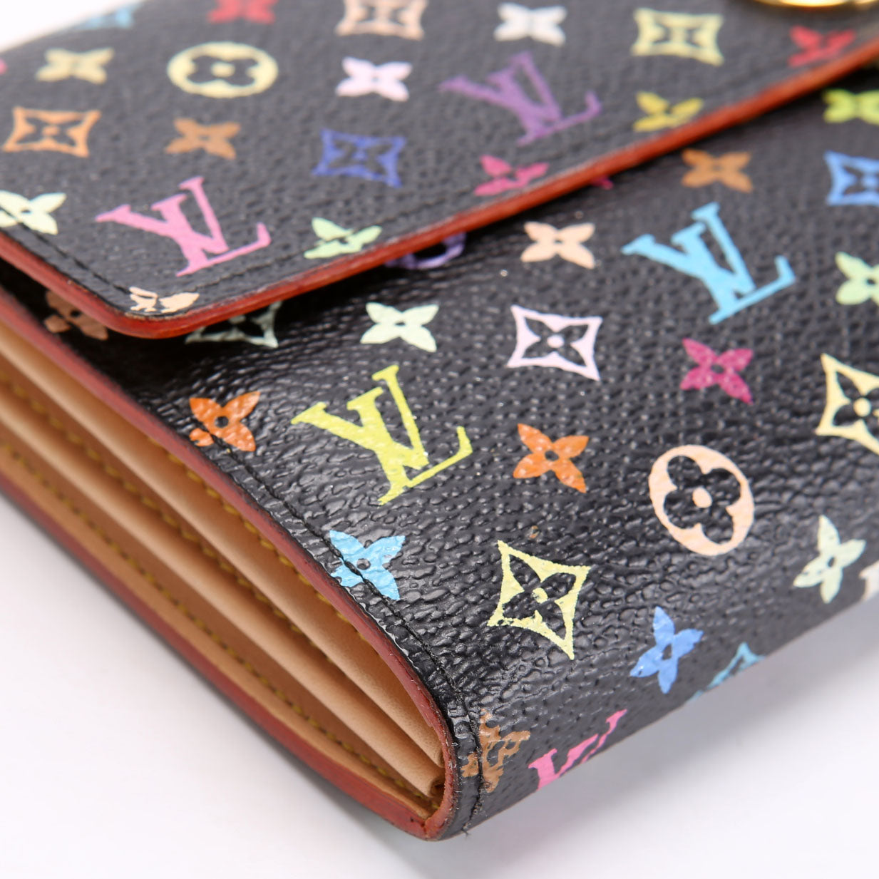 Sarah Wallet Multicolor Monogram Black