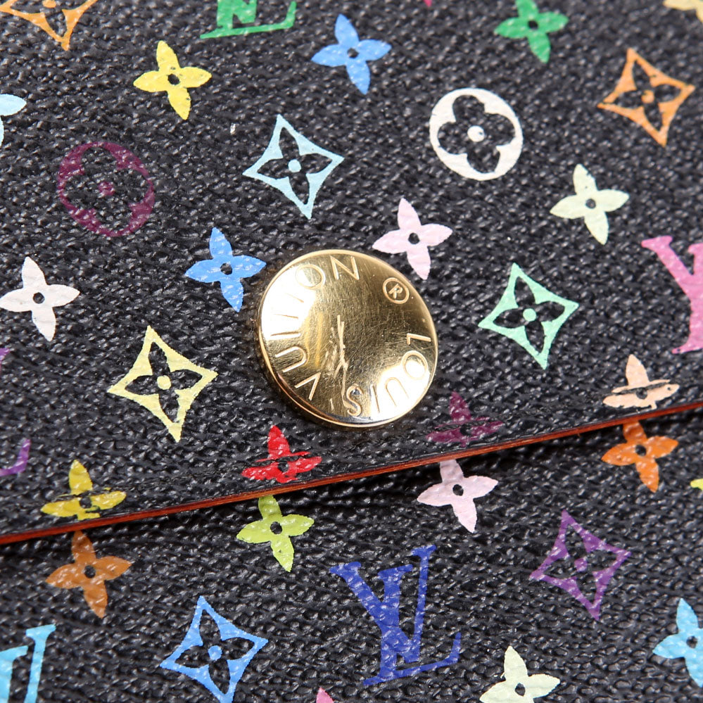 Sarah Wallet Multicolor Monogram Black