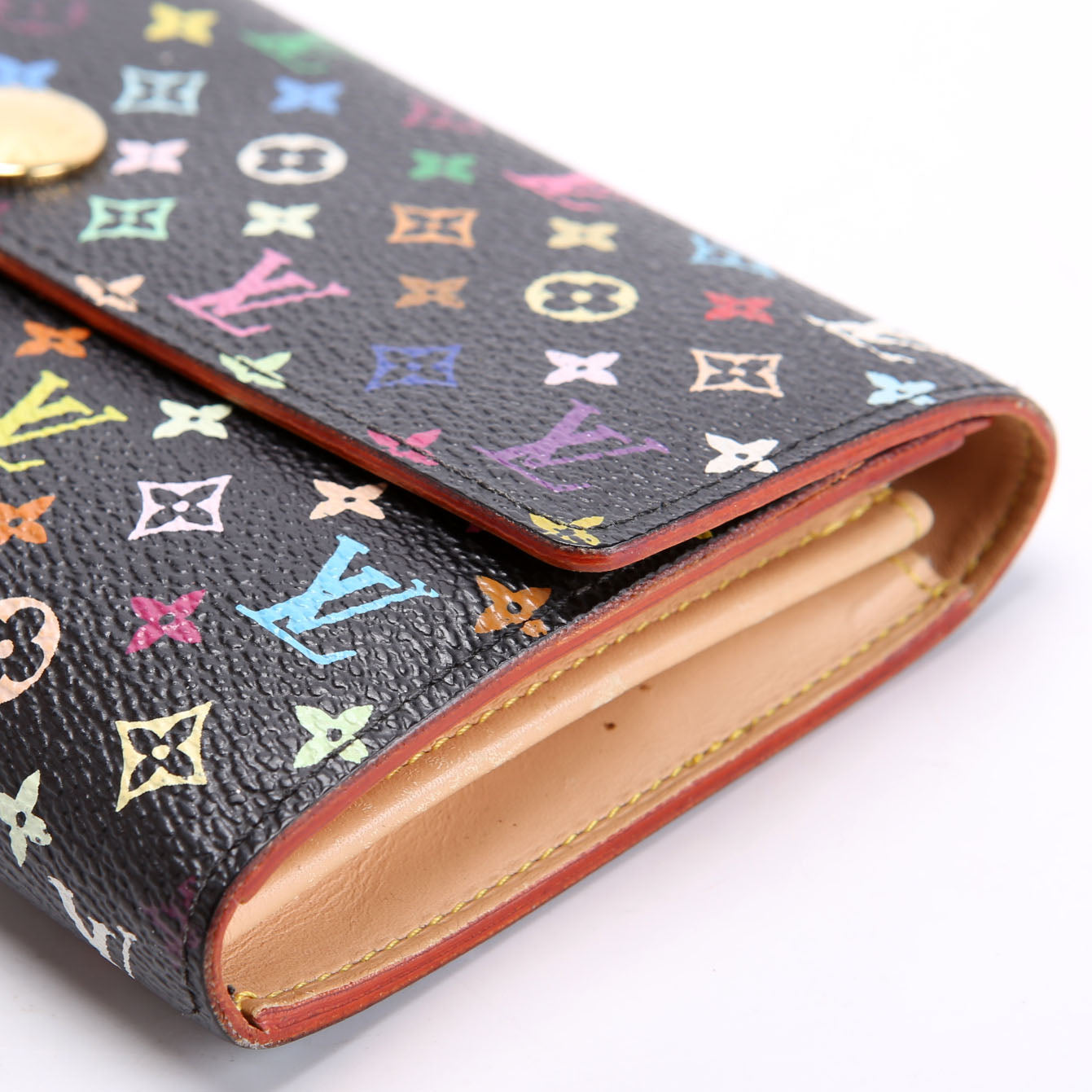 Sarah Wallet Multicolor Monogram Black