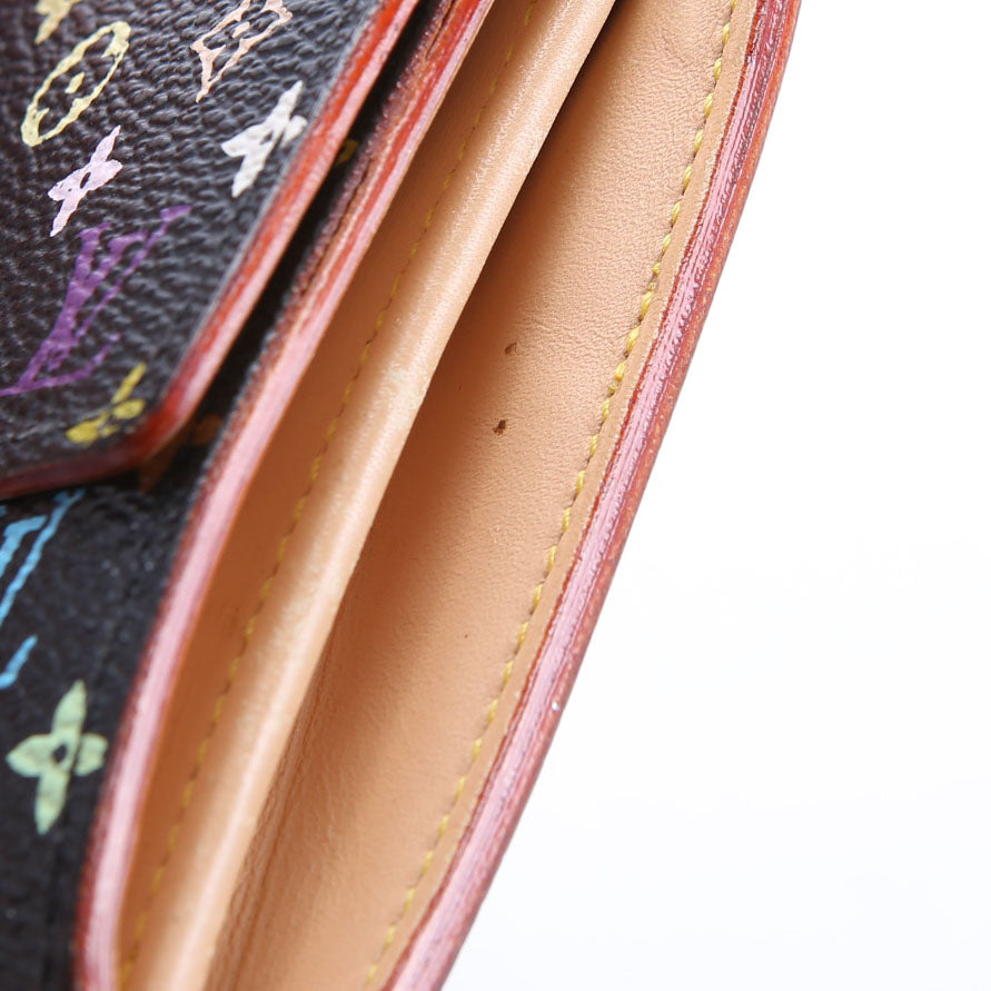 Sarah Wallet Multicolor Monogram Black