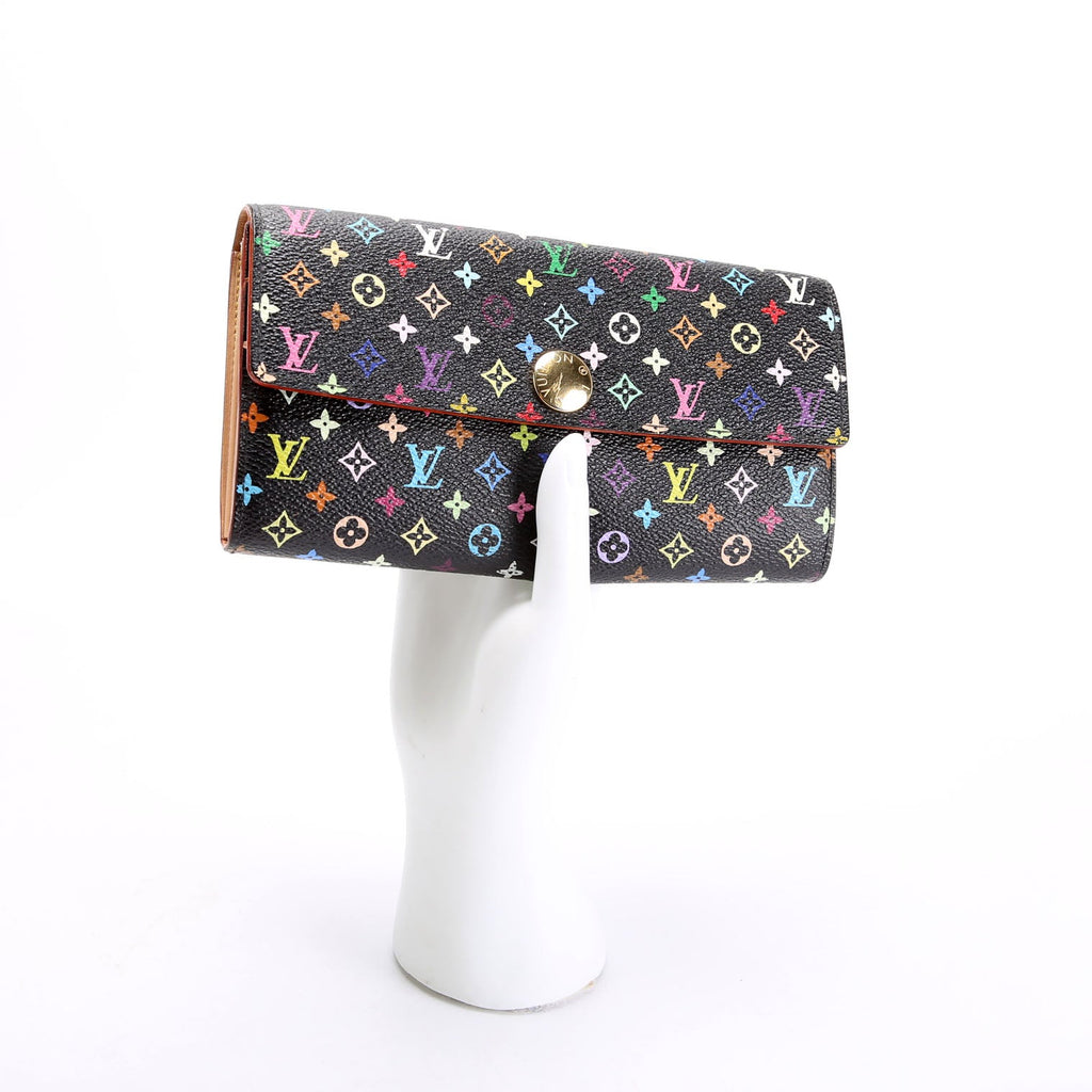 Sarah Wallet Multicolor Monogram Black