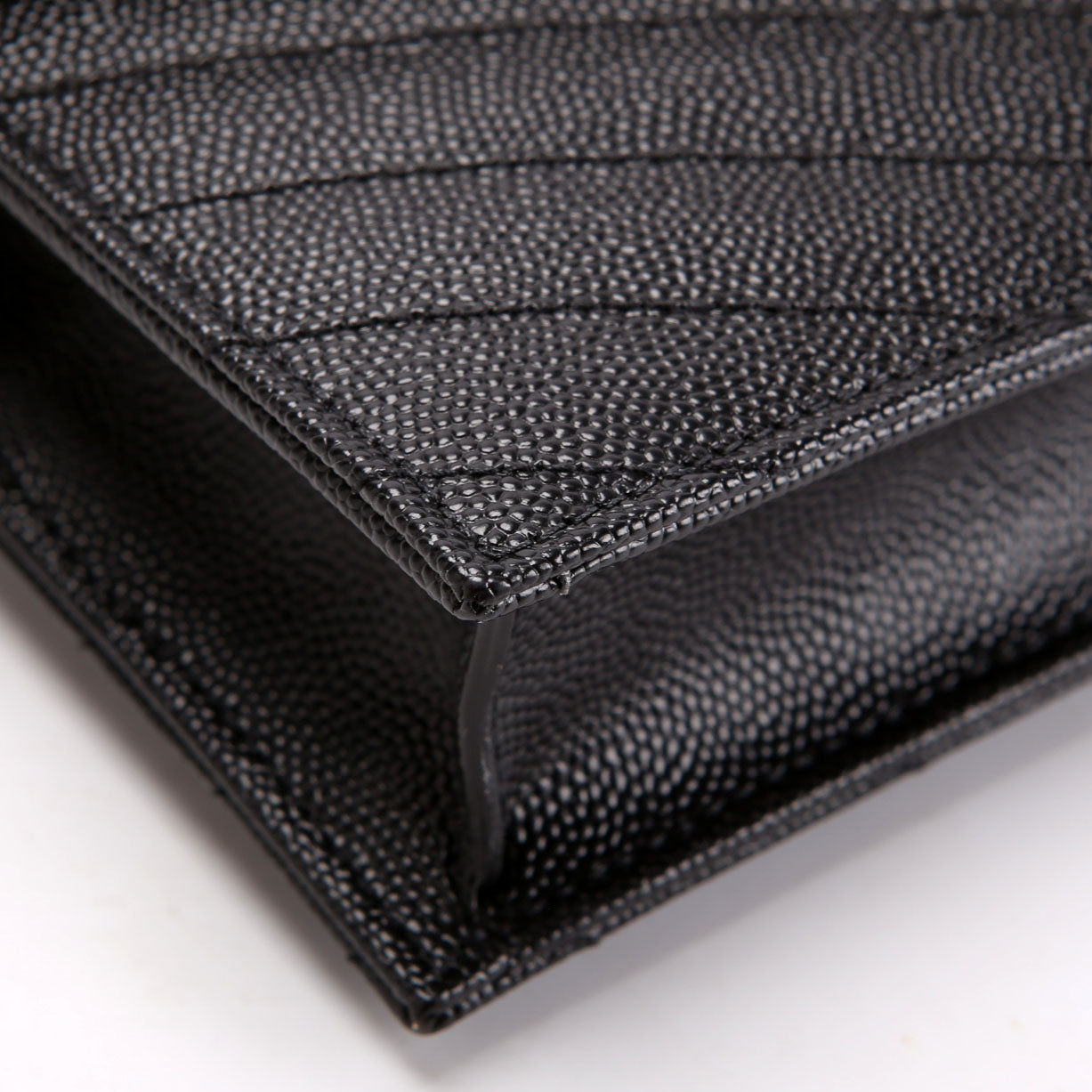 SAINT LAURENT Envelope Chain Wallet 857605 Black