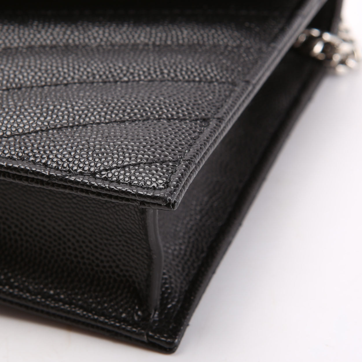 SAINT LAURENT Envelope Chain Wallet 857605 Black