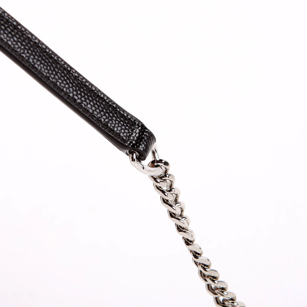 SAINT LAURENT Envelope Chain Wallet 857605 Black
