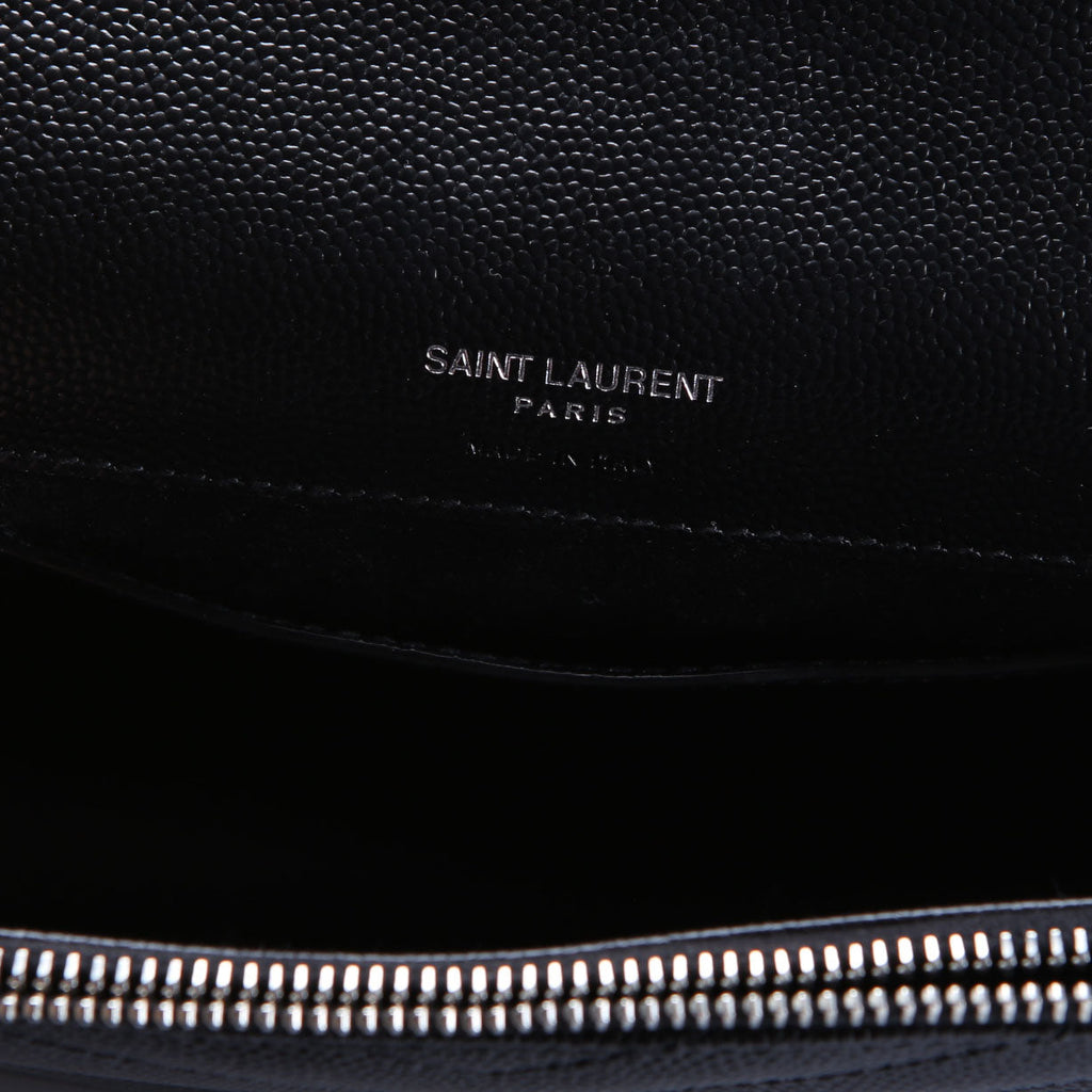 SAINT LAURENT Envelope Chain Wallet 857605 Black
