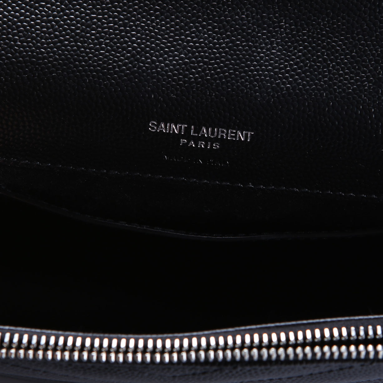 SAINT LAURENT Envelope Chain Wallet 857605 Black