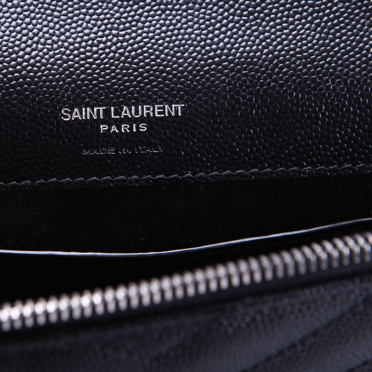 SAINT LAURENT Envelope Chain Wallet 857605 Black