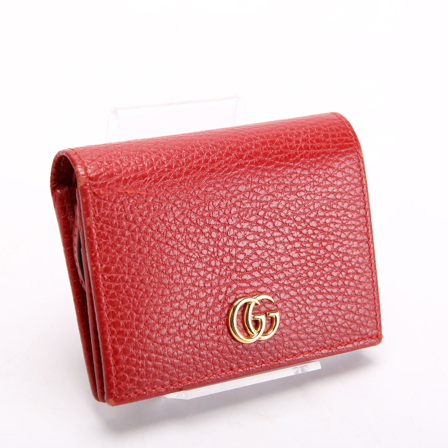 Gucci 456126 GG Marmont Card Case Red