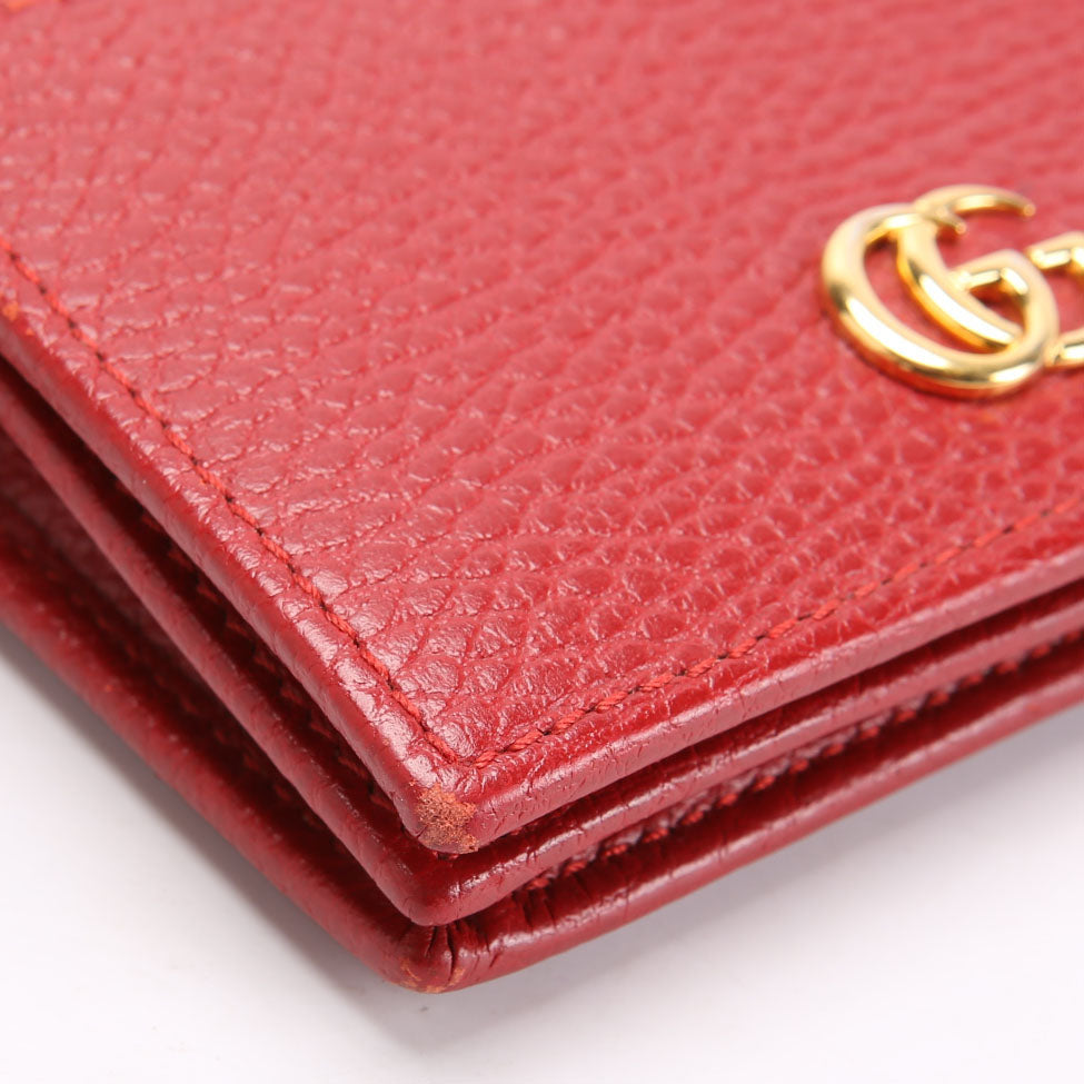 Gucci 456126 GG Marmont Card Case Red