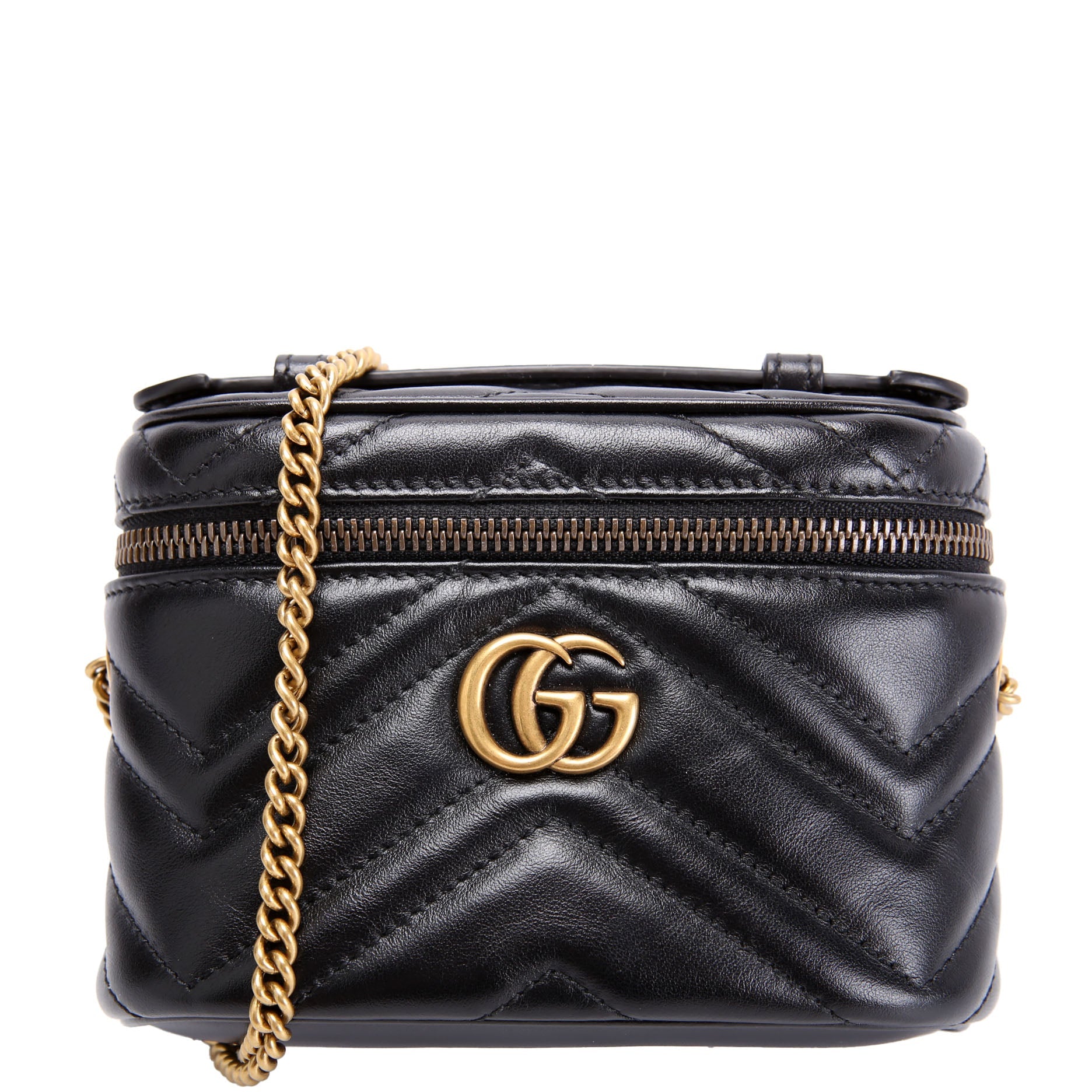699515 GG Marmont Mini Top Handle Black