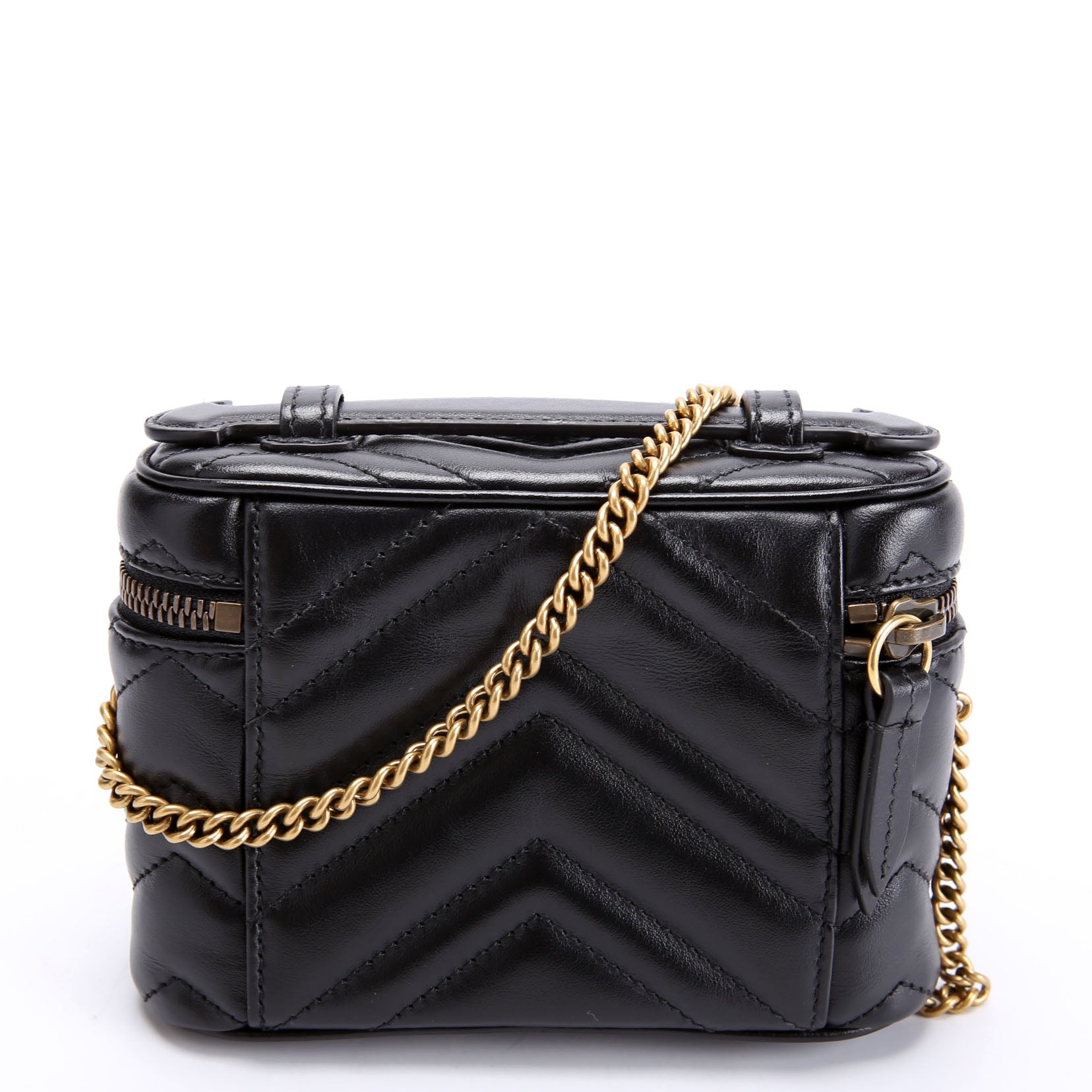 699515 GG Marmont Mini Top Handle Black