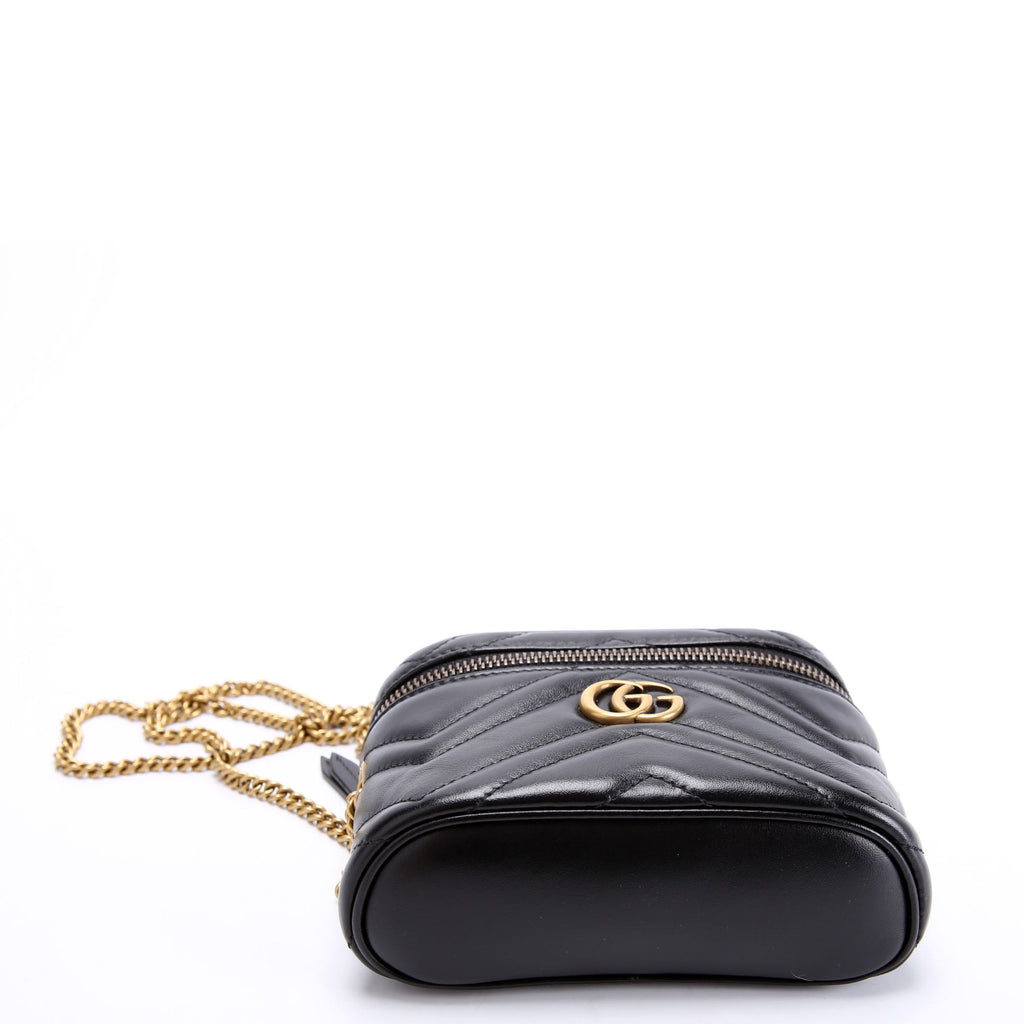 699515 GG Marmont Mini Top Handle Black
