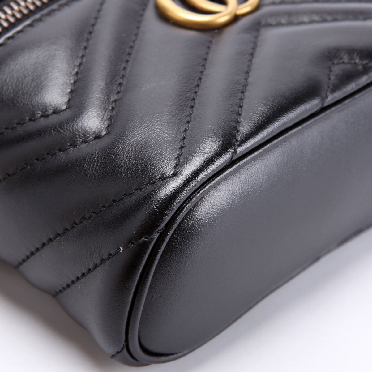 699515 GG Marmont Mini Top Handle Black