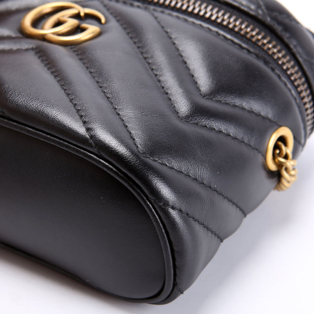 699515 GG Marmont Mini Top Handle Black