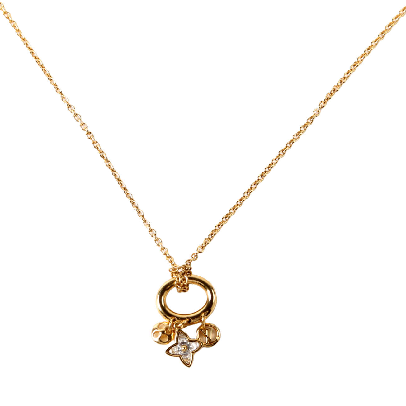 My Blooming Strass Necklace M00592 Gold