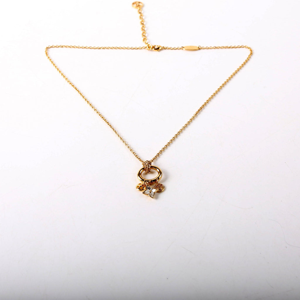 My Blooming Strass Necklace M00592 Gold