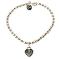 Please Return To Mini Heart With Diamond Bead Chain Bracelet 925