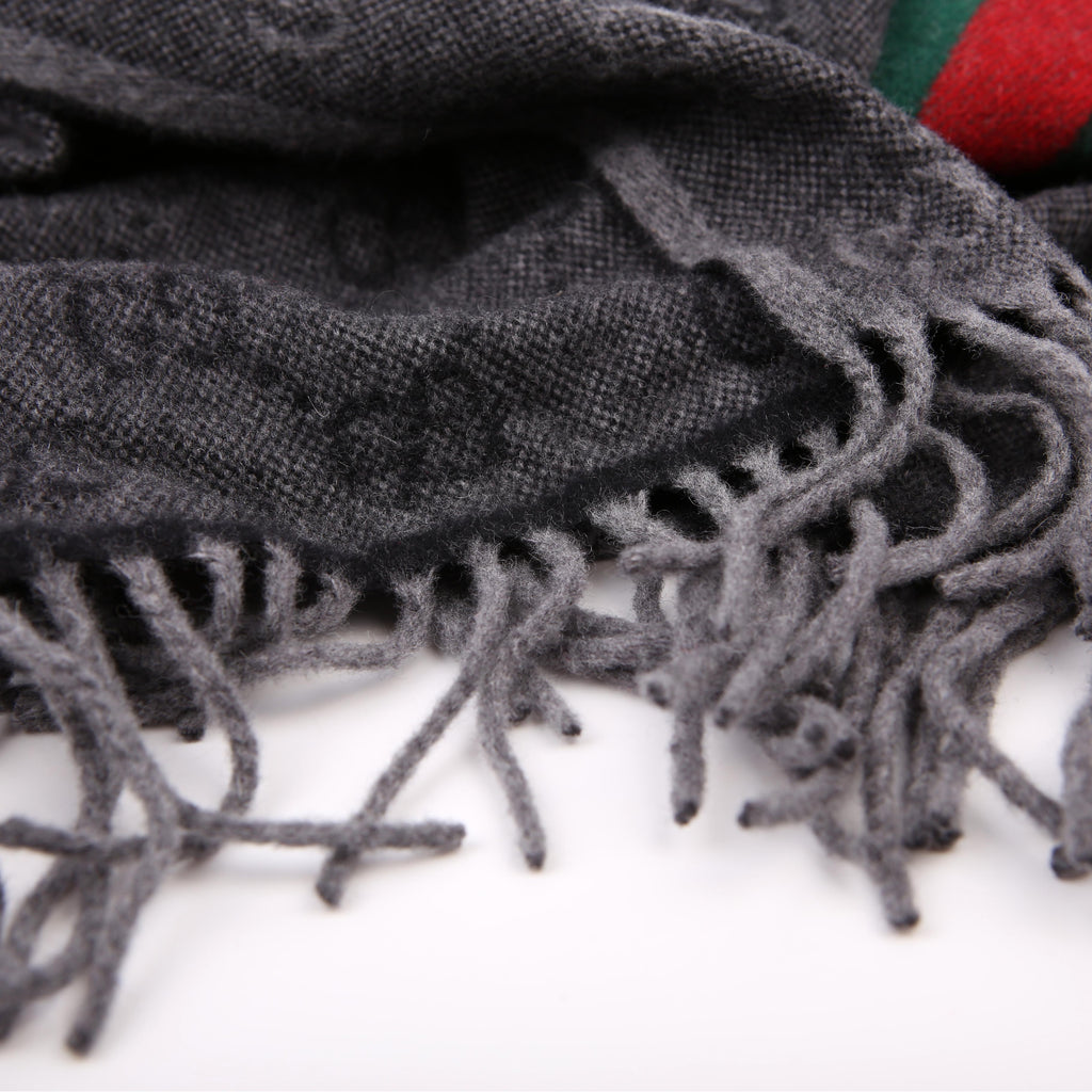 Gucci GG Web Wool Stole Scarf