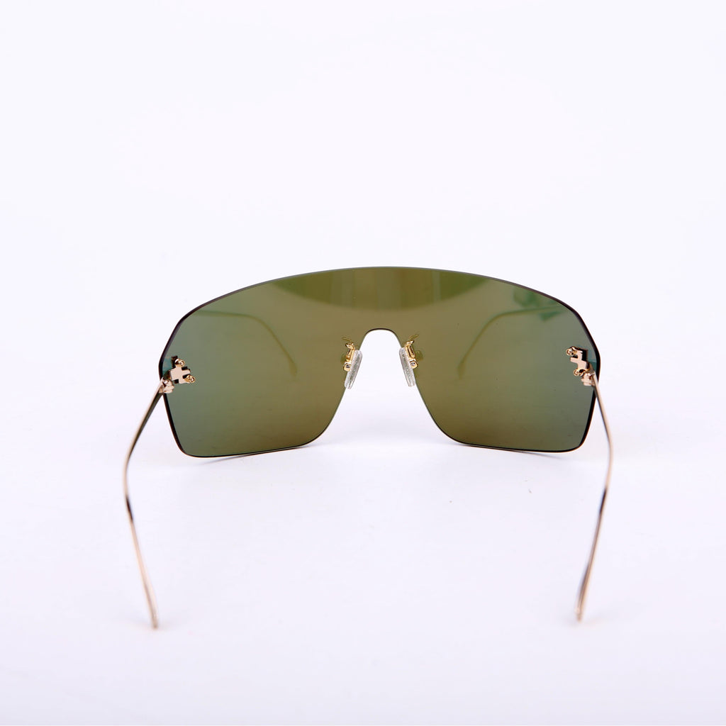 Fendi FE4121 Mirror Crystal Sunglasses Pink/Yellow