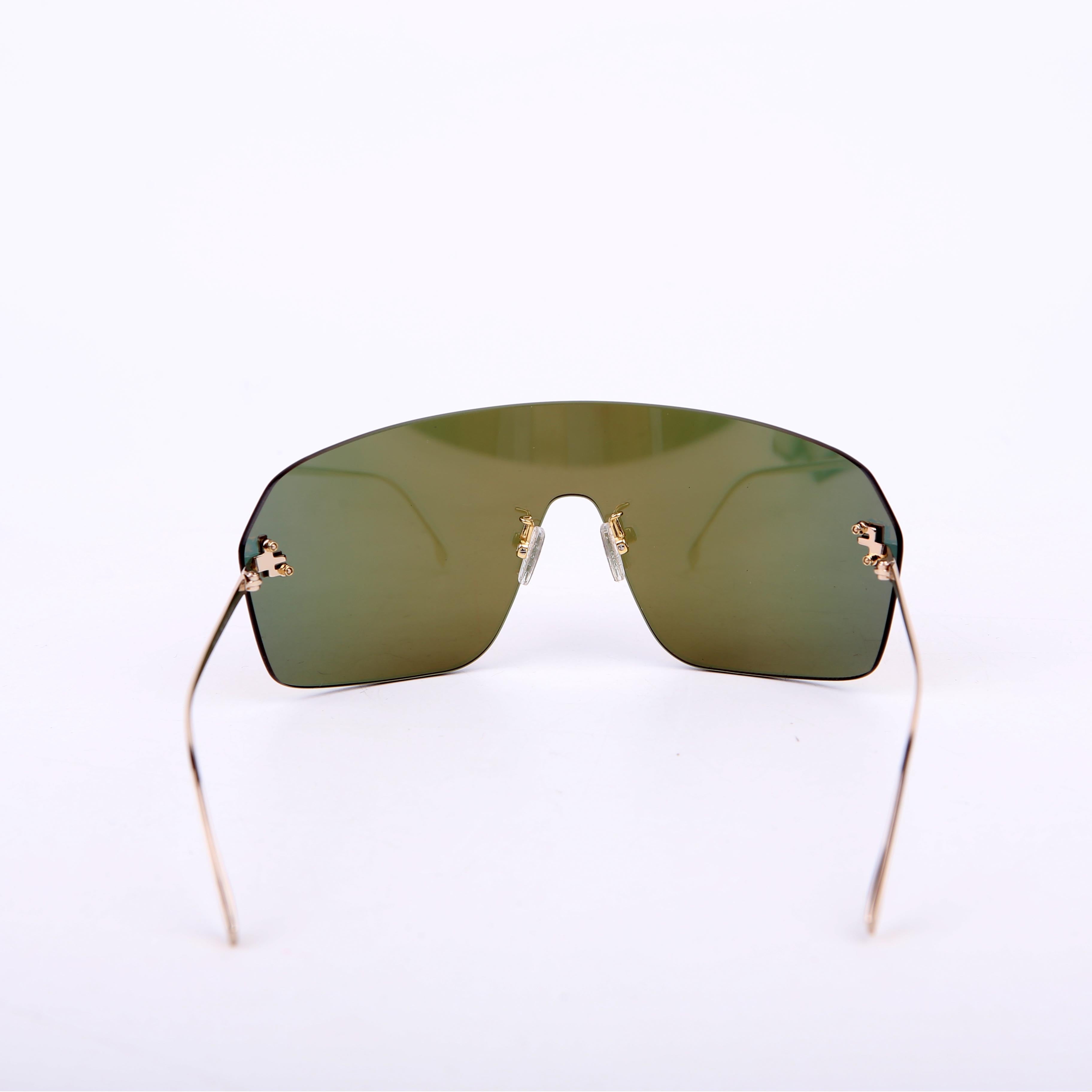 Fendi FE4121 Mirror Crystal Sunglasses Pink/Yellow