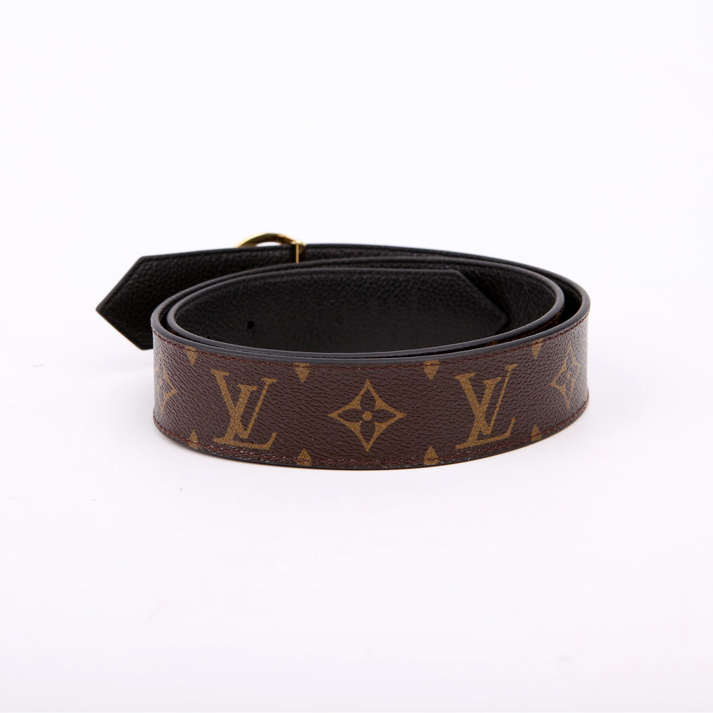 LV Circle 35MM Reversible Leather/Monogra Belt Size 80/32