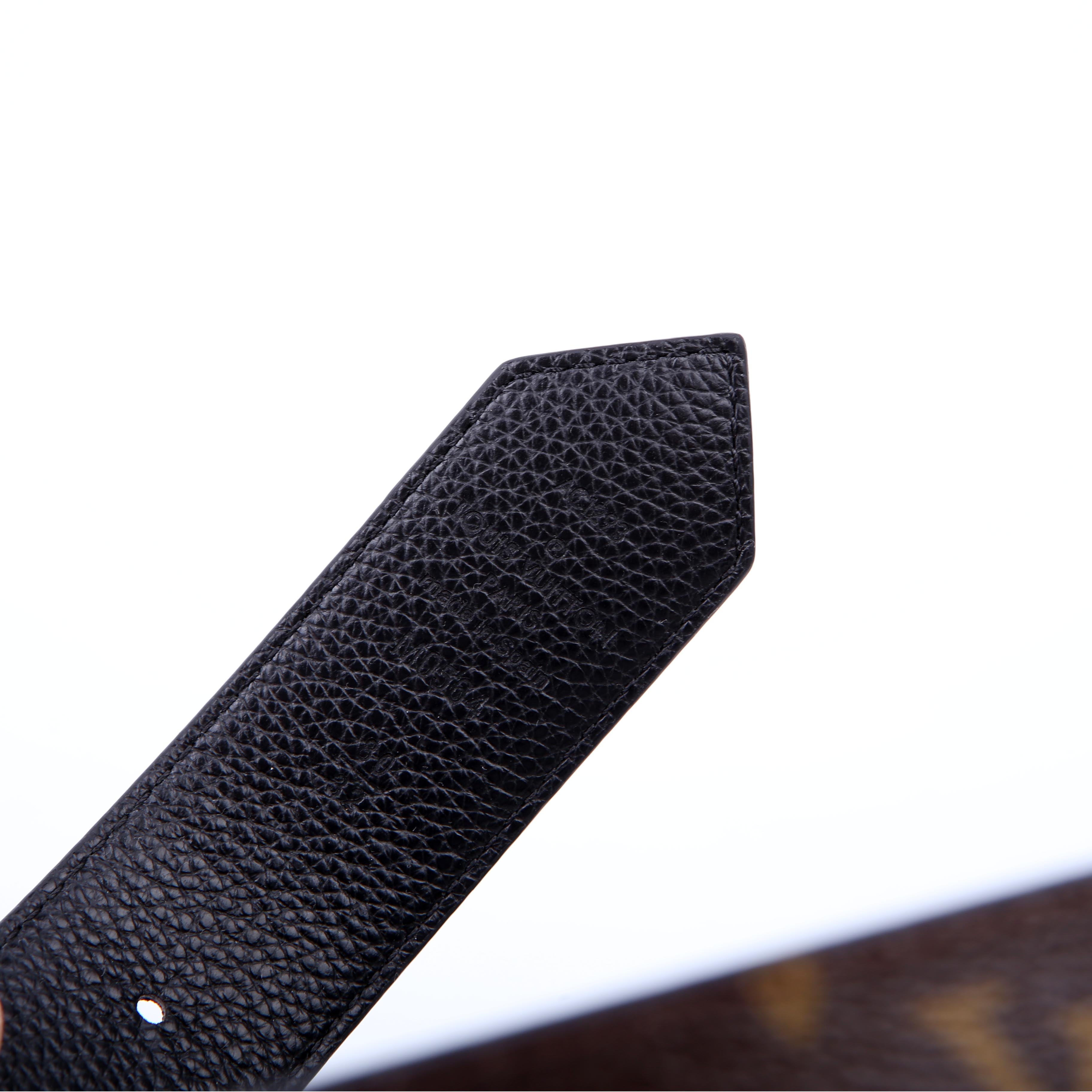 LV Circle 35MM Reversible Leather/Monogra Belt Size 80/32
