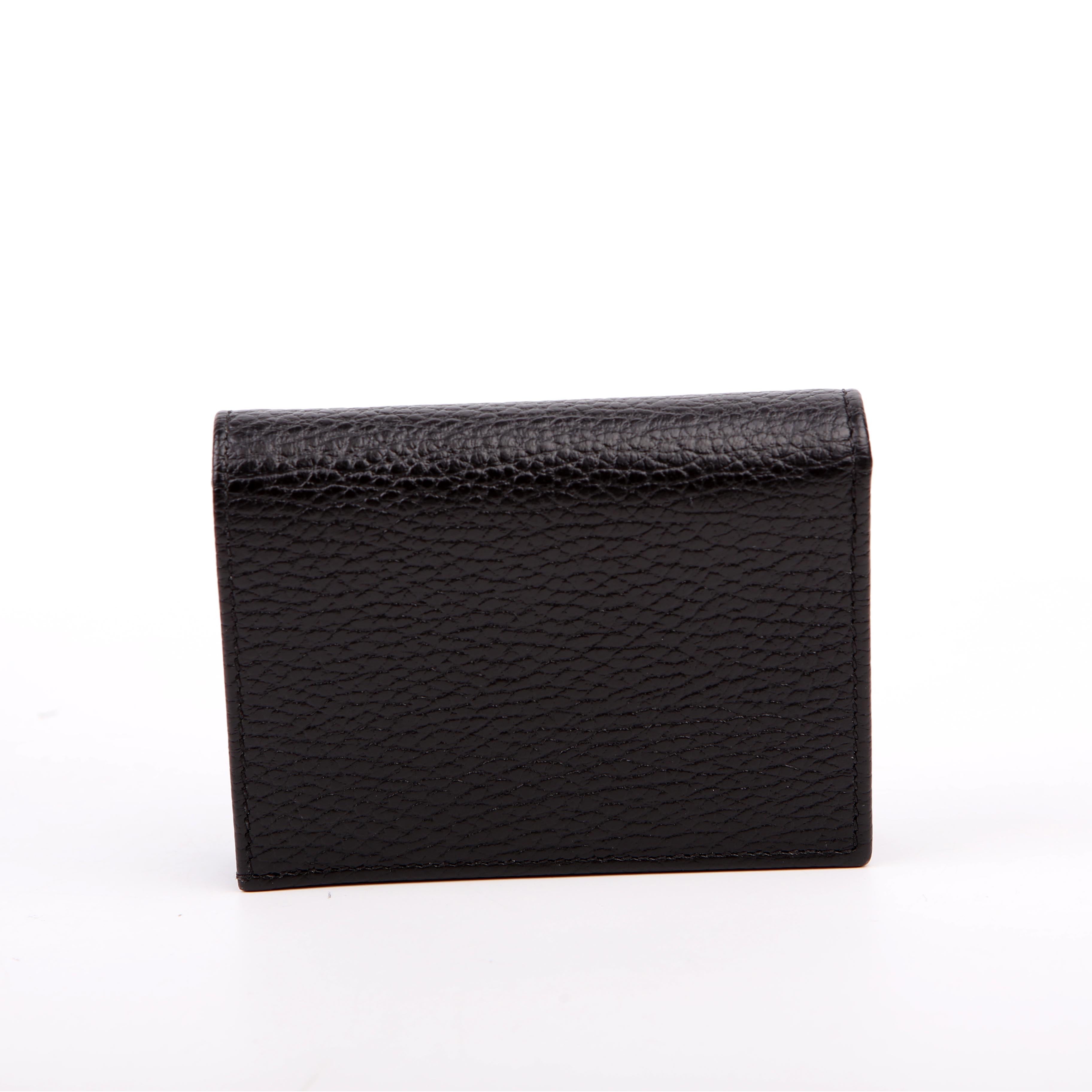Gucci 456126 GG Marmont Card Case Black