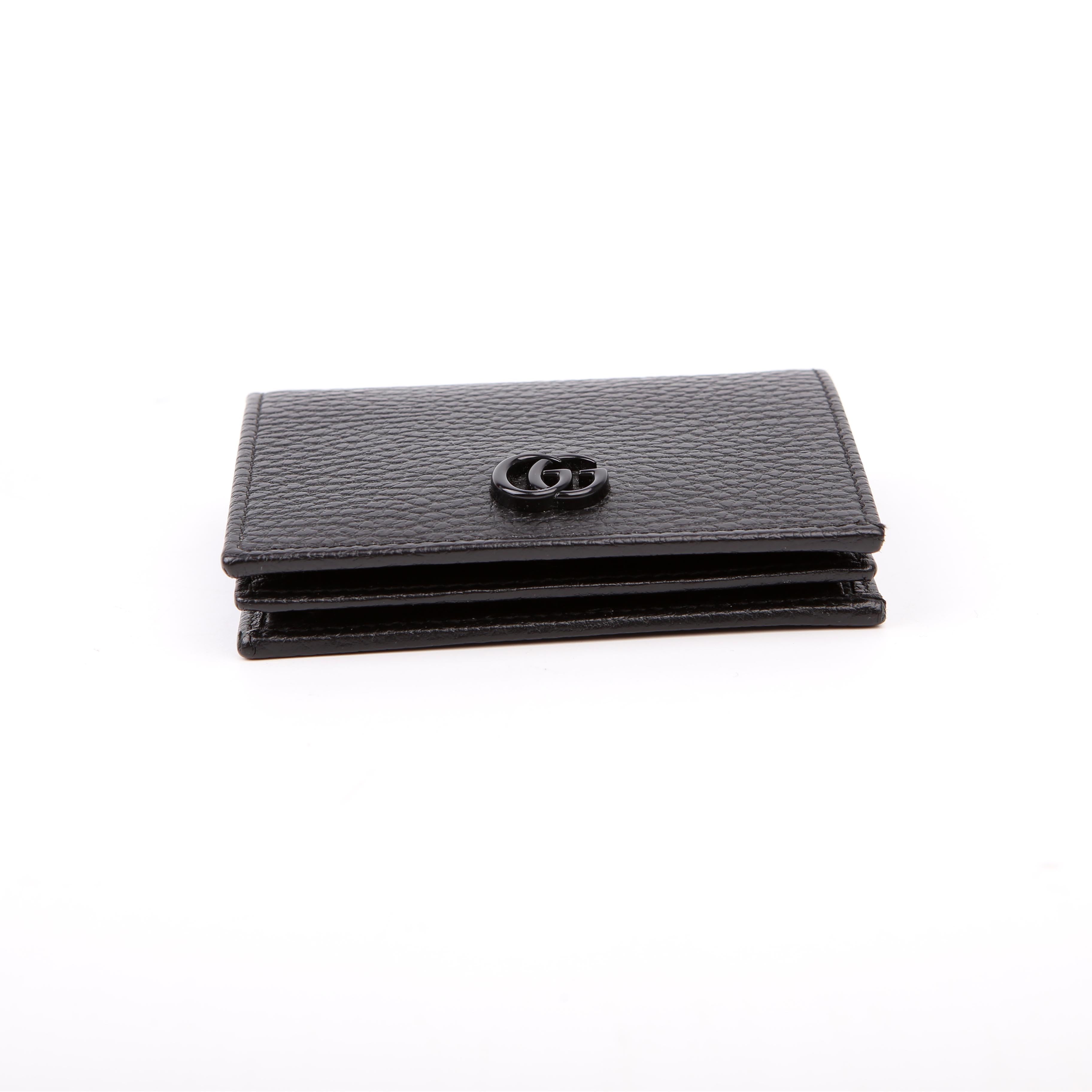 Gucci 456126 GG Marmont Card Case Black
