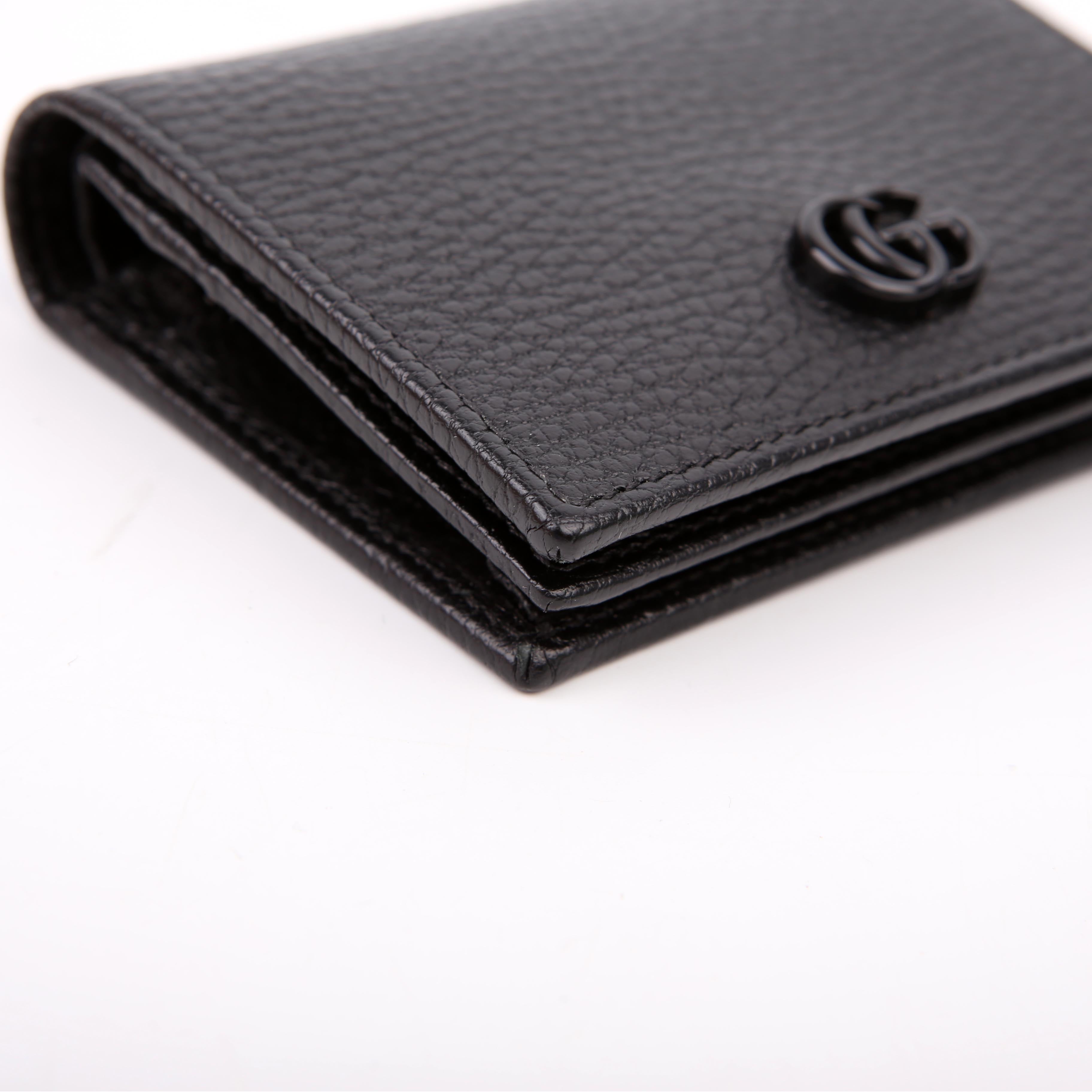 Gucci 456126 GG Marmont Card Case Black