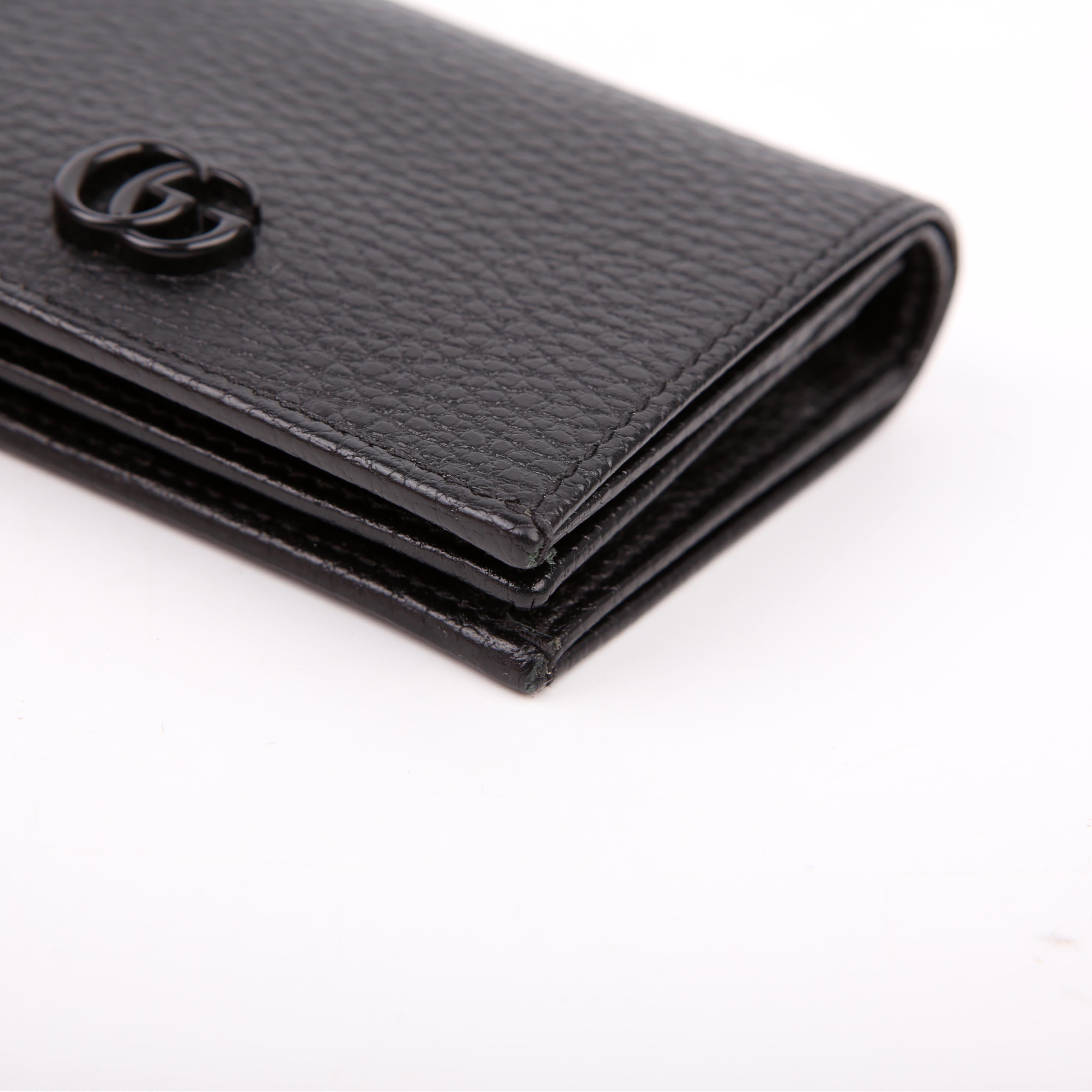 Gucci 456126 GG Marmont Card Case Black
